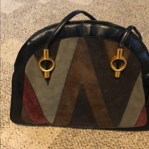 COPY - Vintage suede and leather purse